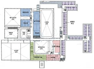 종합체육동 3층 평면도